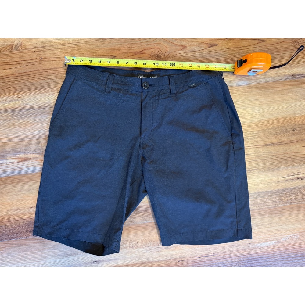 Travis Mathew Mens Golf Shorts Navy Blue Micro Stripe Performance Size 34 - Picture 4 of 6